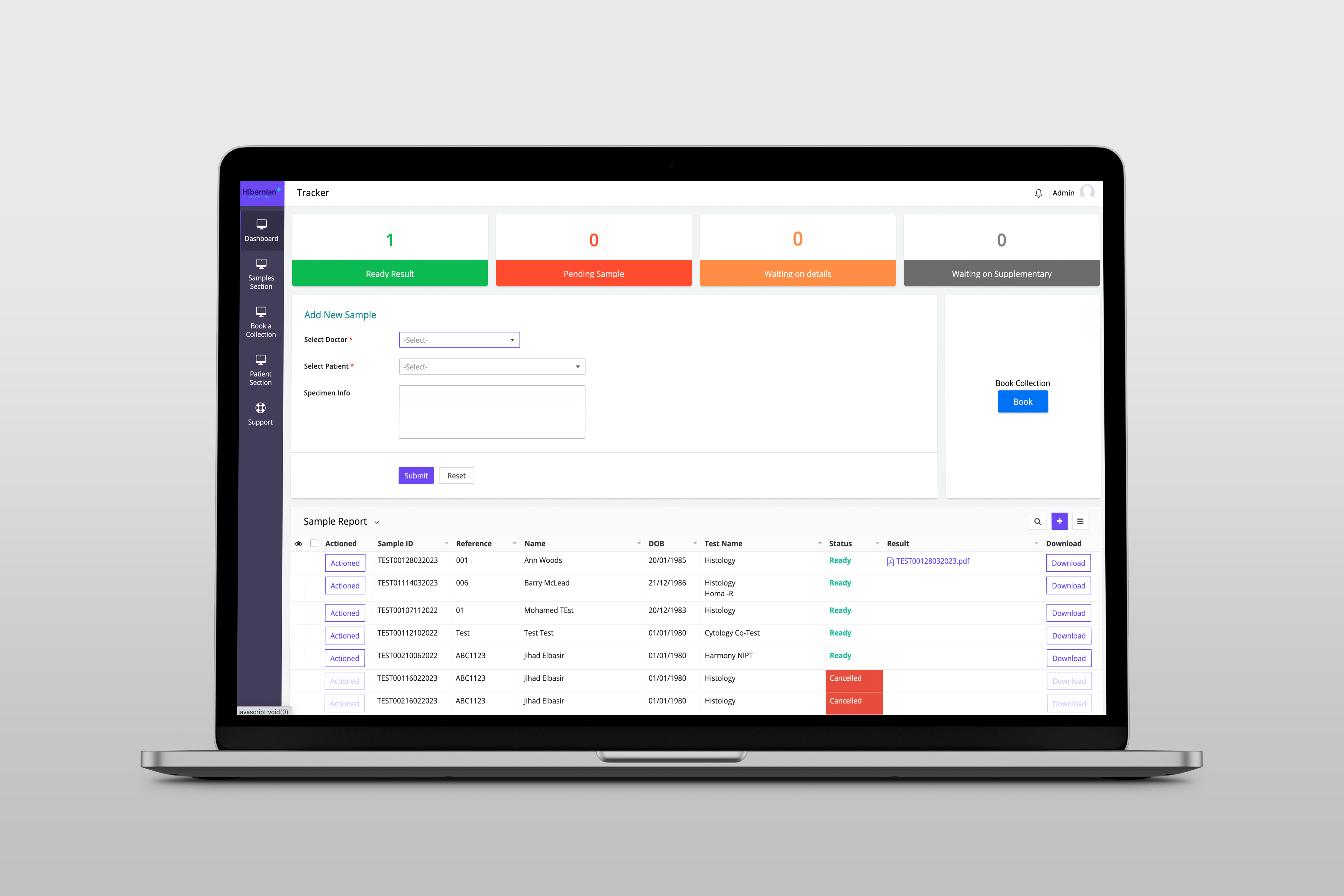 Comprehensive Sample Tracking